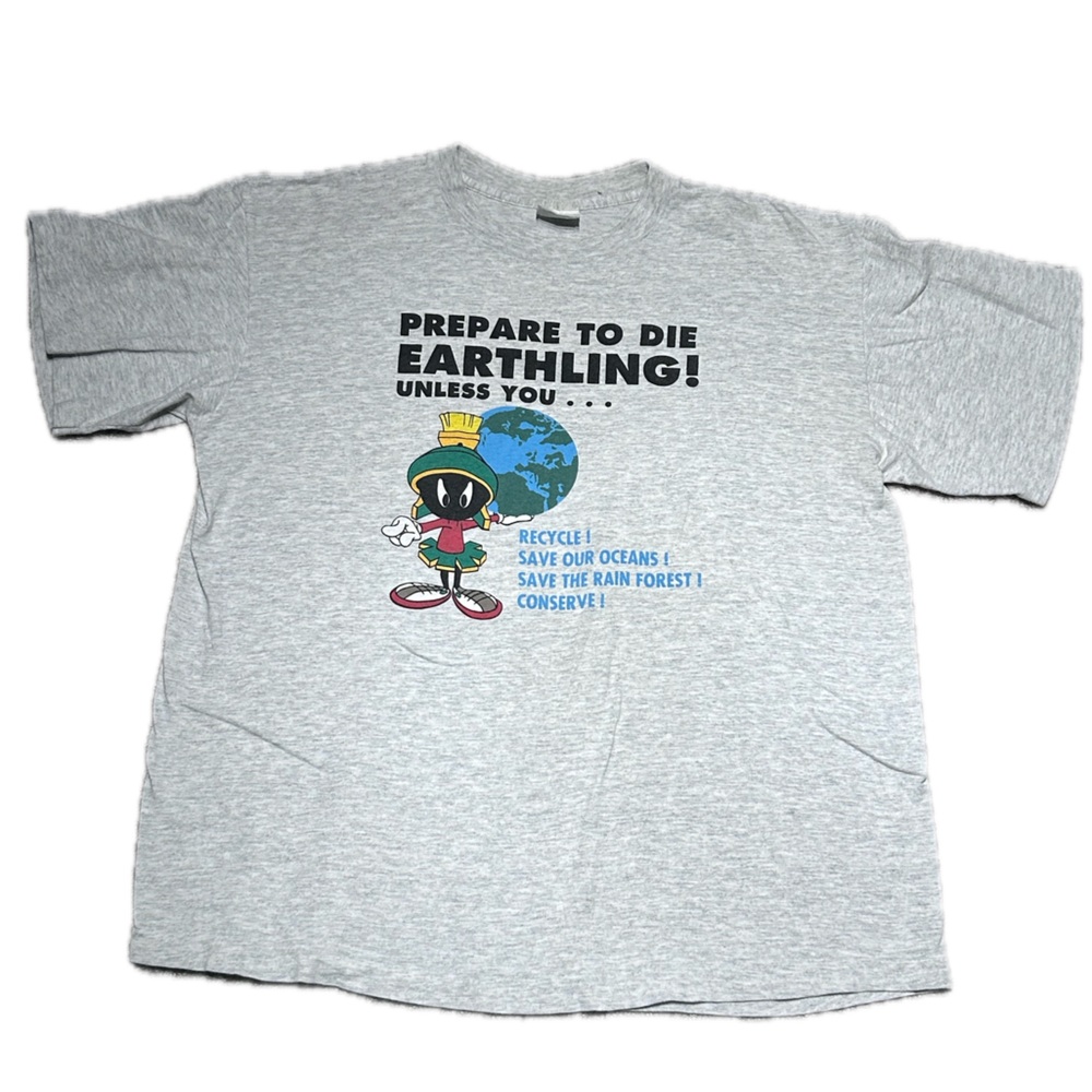 Large 90’s RARE Marvin The Martian Prepare To Die Tee